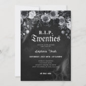 Blumenstrauß-RIP 20 Tote bei meiner Jugend 30. Geb Einladung (Vorderseite)