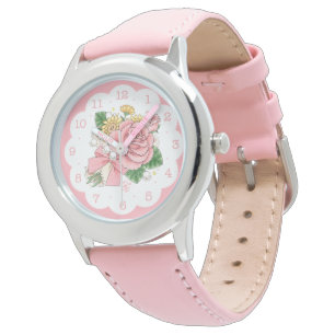 Blumenstrauß (Rosa) Armbanduhr