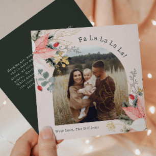 Blumenstrauß Rosa La La La La La Ein Foto Feiertagskarte