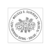 Blumenstrauß, Rose Blume Rundrede 1 Gummistempel (Prägung)
