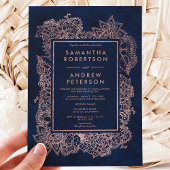 Blumenstrauß Rose Goldmedaille Hochzeit in Aquarel Einladung