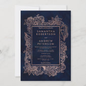 Blumenstrauß Rose Goldmedaille Hochzeit in Aquarel Einladung (Vorderseite)