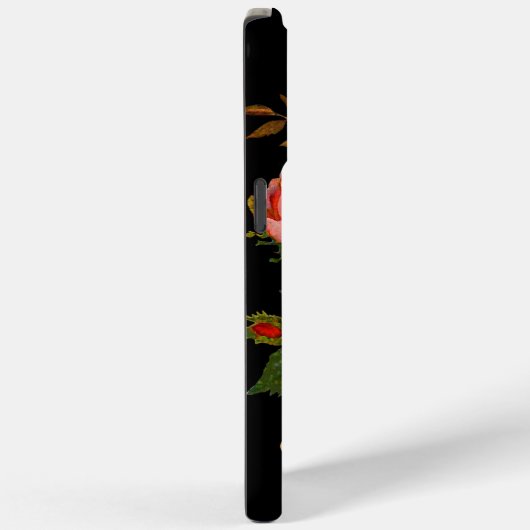 Blumenstrauß Rose Schwarz Rosa Gelb Case-Mate iPhone Hülle (Rückseite / Rechts)