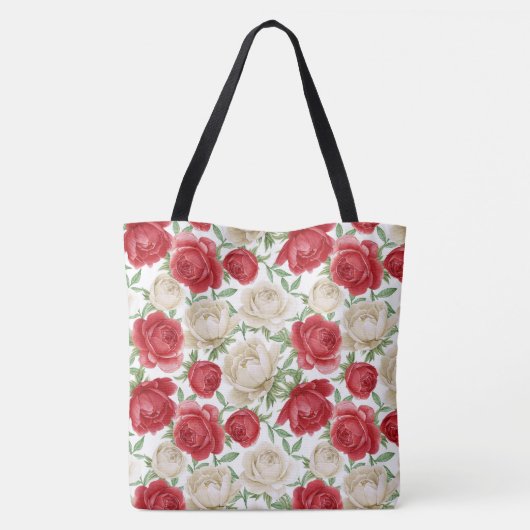 Blumenstrauß-Rose Tasche (Rückseite)