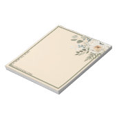 Blumenstrauß-Rose vom Schreibtisch aus Creme Notizblock (Rotiert)