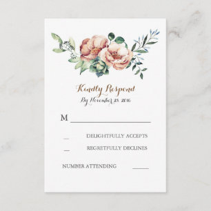 Blumenstrauß RSVP Karte
