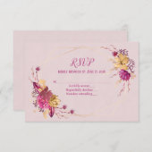 Blumenstrauß RSVP mit Goldrahmen (Vorne/Hinten)