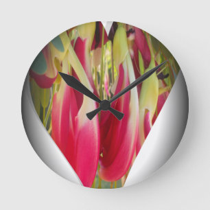 Blumenstrauß Runde Wanduhr