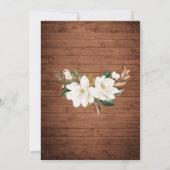 Blumenstrauß-Rustikale Holzbalken Lights Spitzen M Einladung (Rückseite)