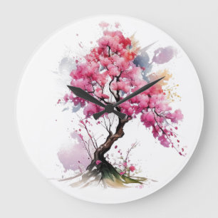 Blumenstrauß Sakura Kirchenbröckchen Große Wanduhr