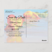 Blumenstrauß Save the Date Einladung Postkarte (Rückseite)