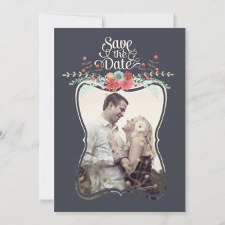 Blumenstrauß Save the Date Foto-Karten Einladung