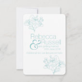 Blumenstrauß Save the Date (Ocean Green) Einladung