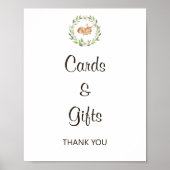 Blumenstrauß-Schild Poster (Vorne)