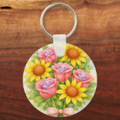 Blumenstrauß Schlüsselanhänger (Rückseite)