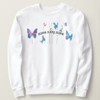 Blumenstrauß - Schöne Frau & Blume Kunst Sweatshirt