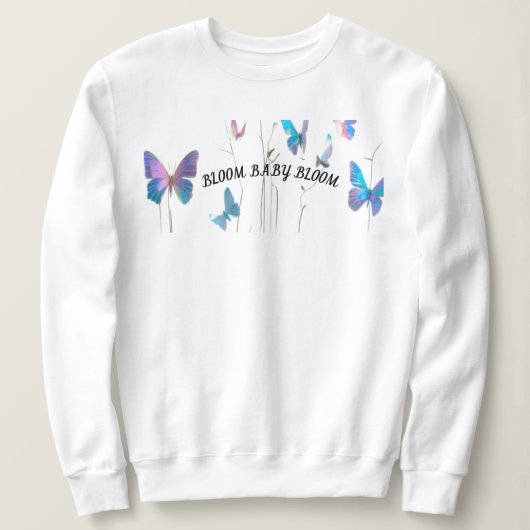 Blumenstrauß - Schöne Frau & Blume Kunst Sweatshirt (Design vorne)