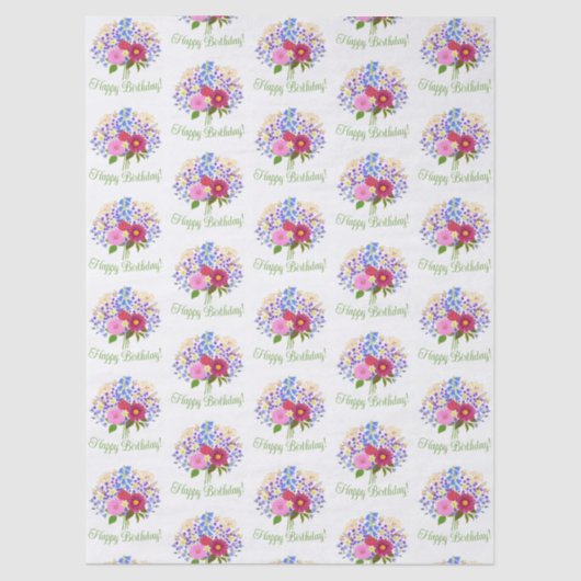 Blumenstrauss Seidenpapier (Vorderseite)