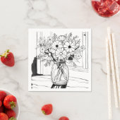 Blumenstrauß Serviette (Beispiel)