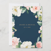 Blumenstrauß-Sternenflotte Lichter Hochzeit Einladung (Rückseite)