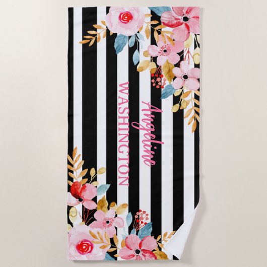 Blumenstrauß Strandtuch (Vorderseite)