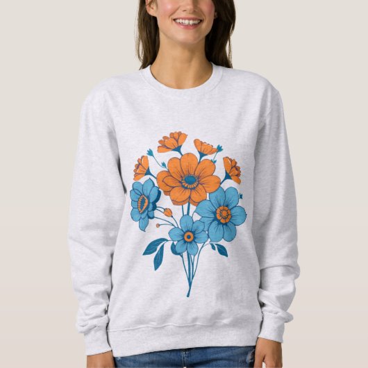 Blumenstrauß Sweatshirt (Vorderseite)