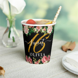 Blumenstrauß Sweet 16 Papiersorten Pappbecher