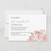 Blumenstrauß Tee Party Rezept Einladung (Vorderseite)