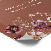 Blumenstrauß Terracotta Arch Wedding Willkommen Poster (Ecke)