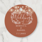 Blumenstrauß Terracotta Wedding Geschenkanhänger (Rückseite)