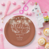 Blumenstrauß Terracotta Wedding Pappteller (Party)