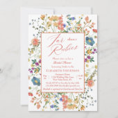 Blumenstrauß über Rubies Sprichwörter 31 Brautpart Einladung (Vorderseite)