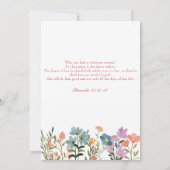 Blumenstrauß über Rubies Sprichwörter 31 Brautpart Einladung (Rückseite)