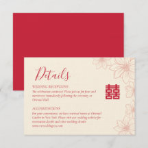 Blumenstrauß und Beige Chinesische Hochzeitsdetail