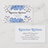 Blumenstrauß und Blume Visitenkarte (Vorne/Hinten)