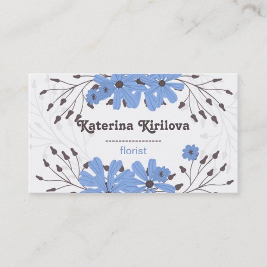 Blumenstrauß und Blume Visitenkarte (Vorderseite)