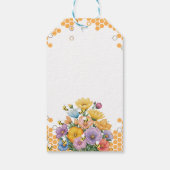 Blumenstrauß und Honig Bienendusche Einladung Geschenkanhänger (Rückseite)