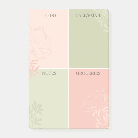 Blumenstrauß und Olivenöl Kunstvoll wandern Post-it Klebezettel (Vorderseite)