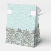 Blumenstrauß und Polka-Punkte fördern Geschenkboxe Geschenkschachtel (Rückseite)