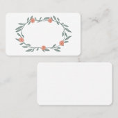 Blumenstrauß und Rosa Rosa Platzkarte (Vorne/Hinten)