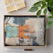 Blumenstrauß und Schmetterling Abstrakte Kunst Uni Seidenpapier (Geschenk)