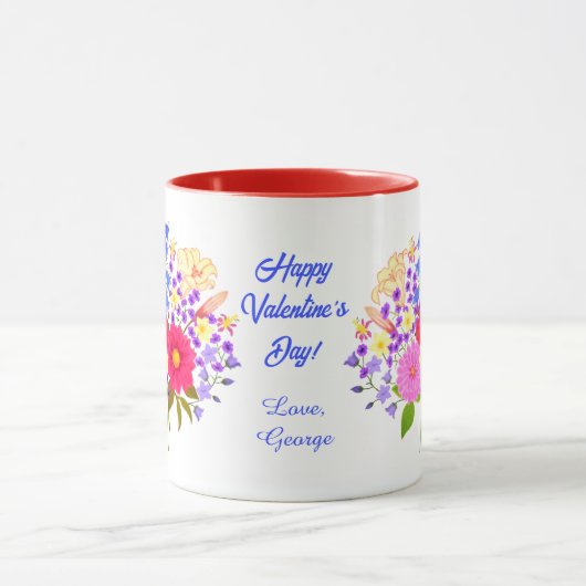 Blumenstrauss Valentine's Combo Mug Tasse (Zentrum)