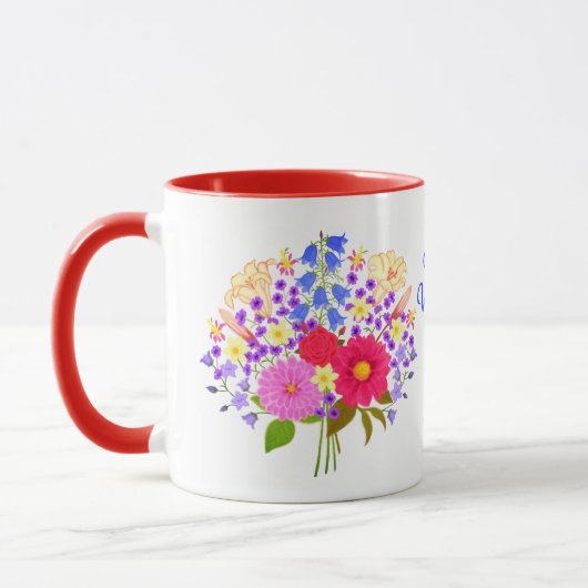 Blumenstrauß Valentinstag-Kombitasse Tasse (Links)