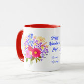 Blumenstrauß Valentinstag-Kombitasse Tasse (Vorderseite Links)