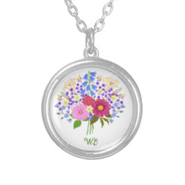 Blumenstrauss Versilberte Kette