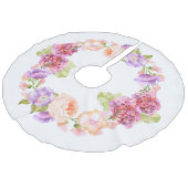 Blumenstrauß Viktorianischer Urlaub Leinenimitat Weihnachtsbaumdecke (Schrägansicht)