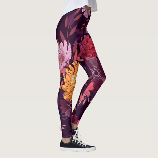 Blumenstrauß Vintag: Herbstgärtnerei Leggings (Rechts)