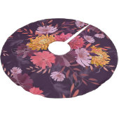 Blumenstrauß Vintag: Herbstgärtnerei Polyester Weihnachtsbaumdecke (Schrägansicht)