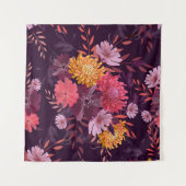 Blumenstrauß Vintag: Herbstgärtnerei Wandteppich (Vorderseite (Horizontal))