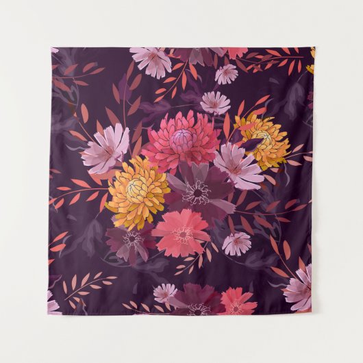 Blumenstrauß Vintag: Herbstgärtnerei Wandteppich (Vorderseite)